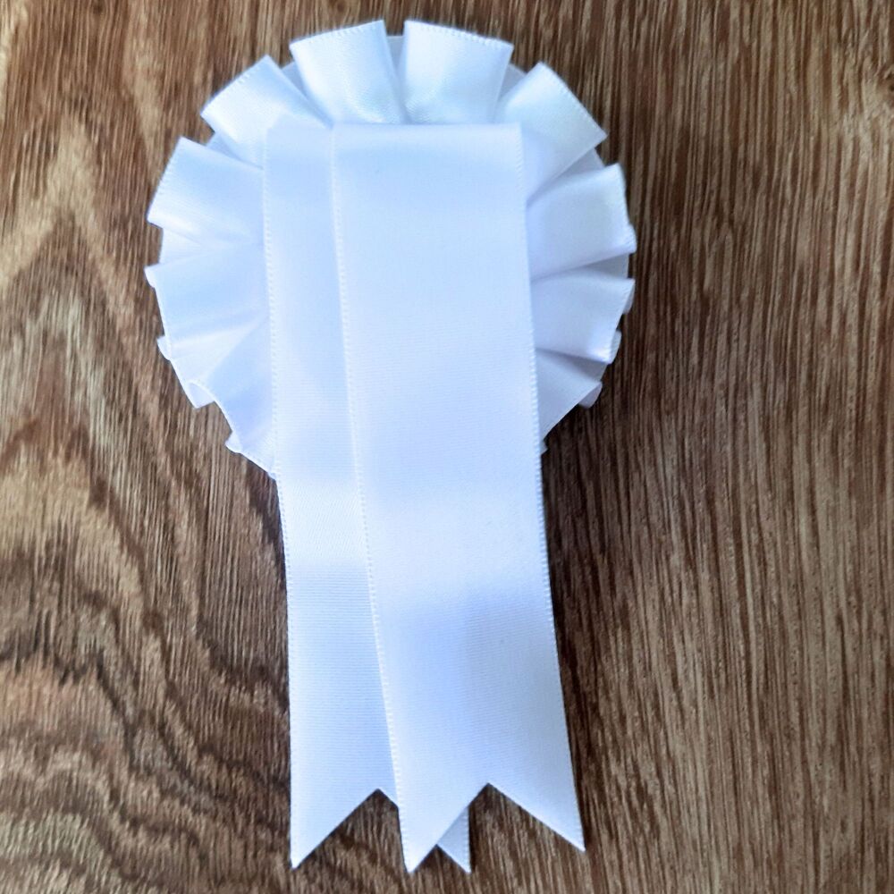 Boys White Rosette