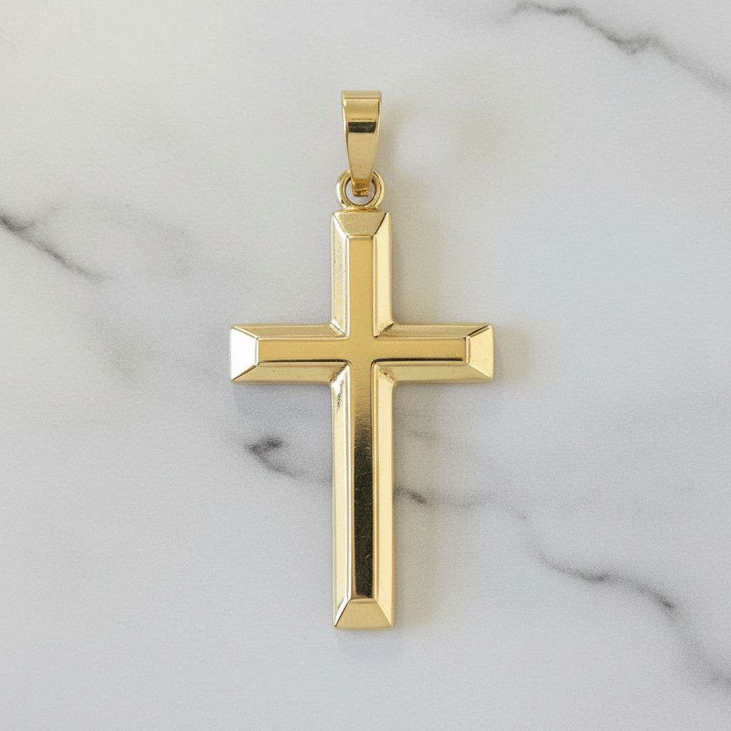 24mm 9ct Gold Cross
