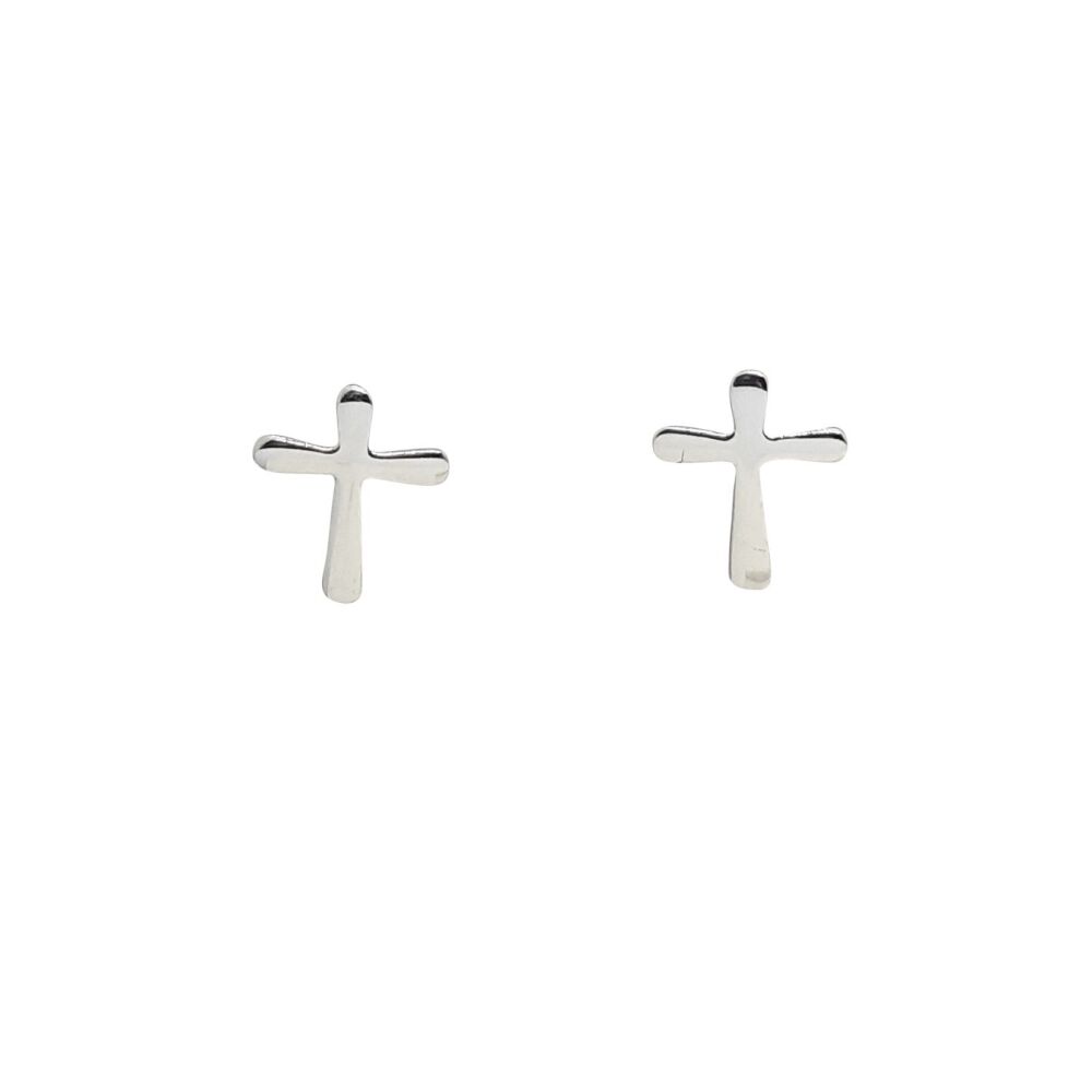 Tiny Cross Earrings