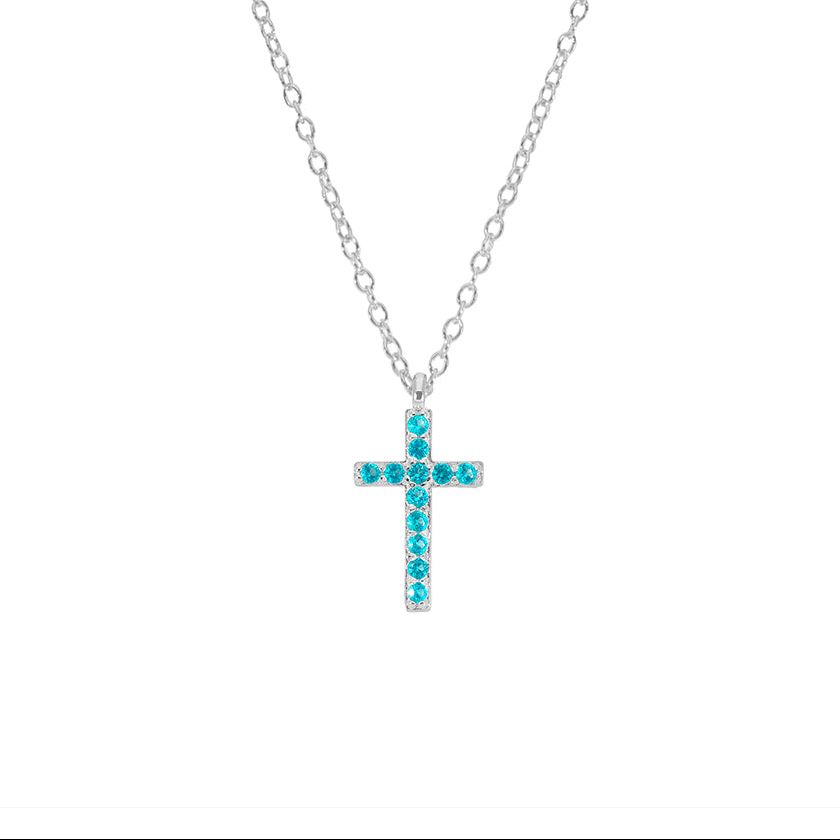 CZ  Turquoise Cross