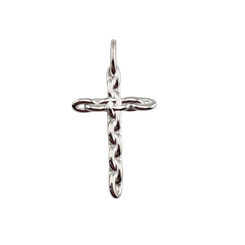 Silver Chain link Cross
