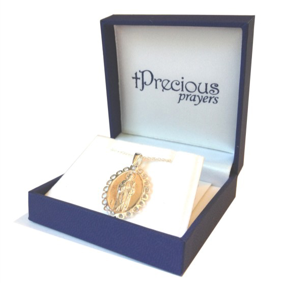 traditional jewellers hinged blue precious prayers box