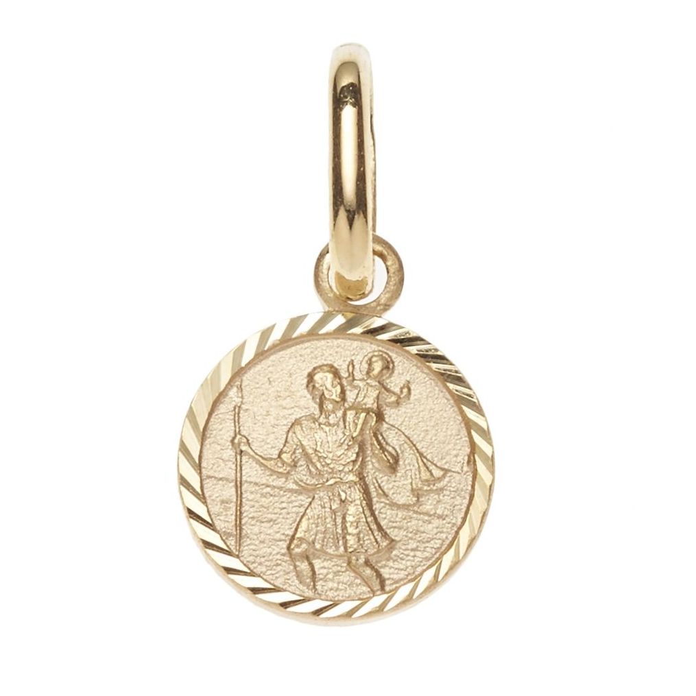 16mm 9ct Gold St Christopher