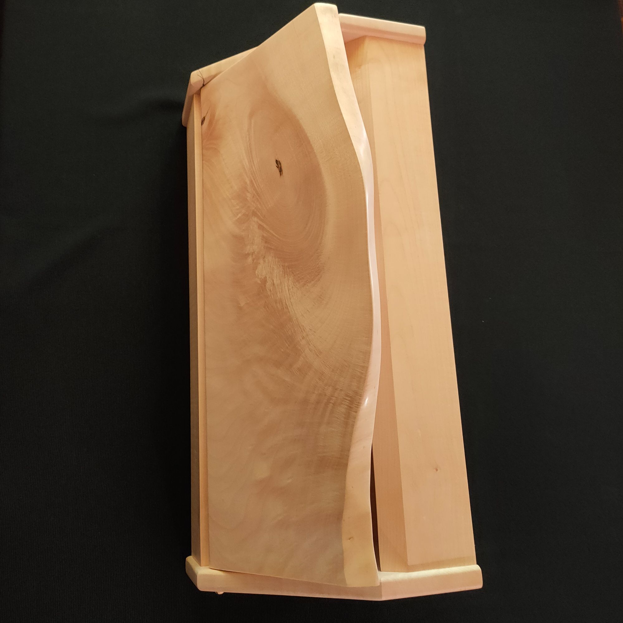Rippled Sycamore corner cupboard