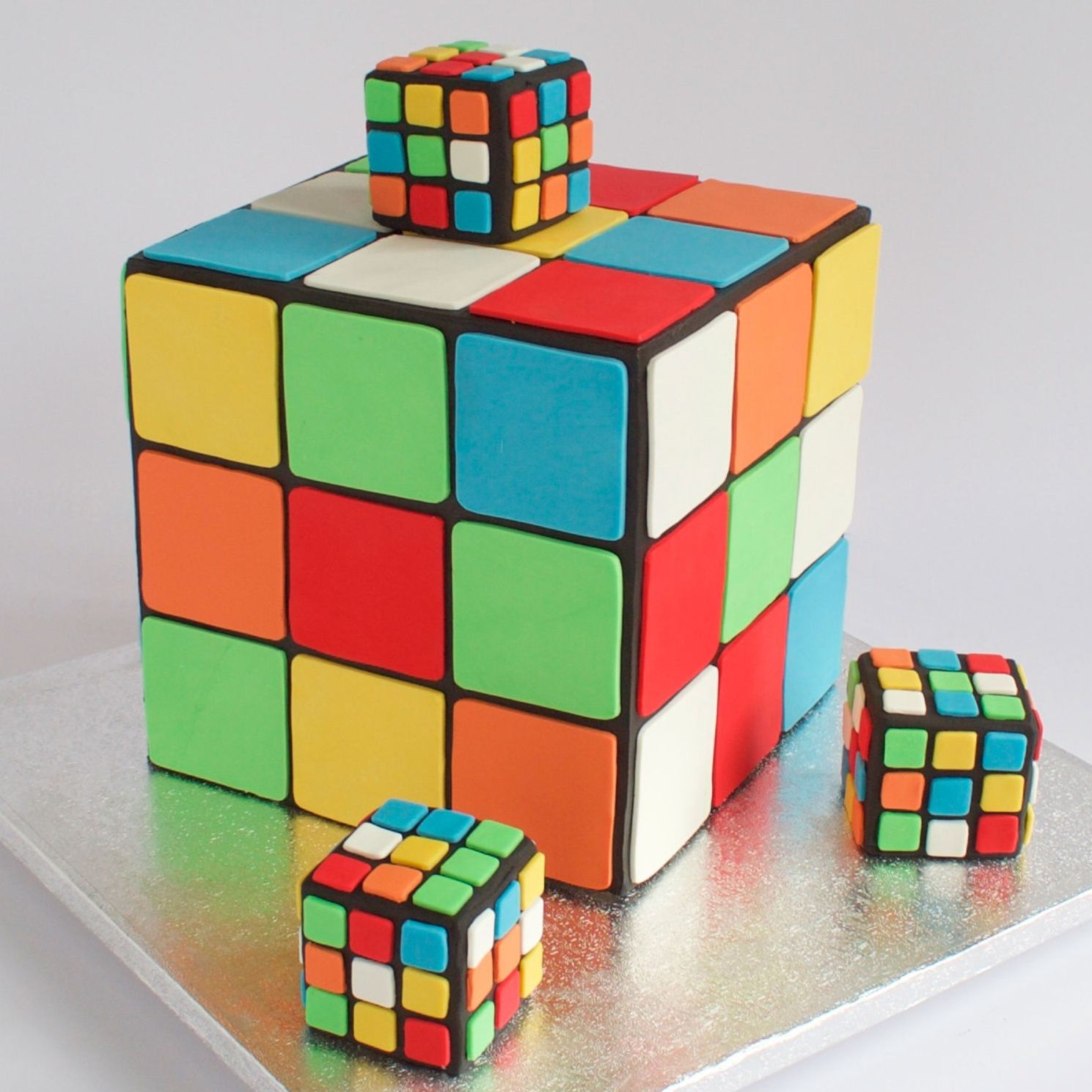 rubik's cube cake