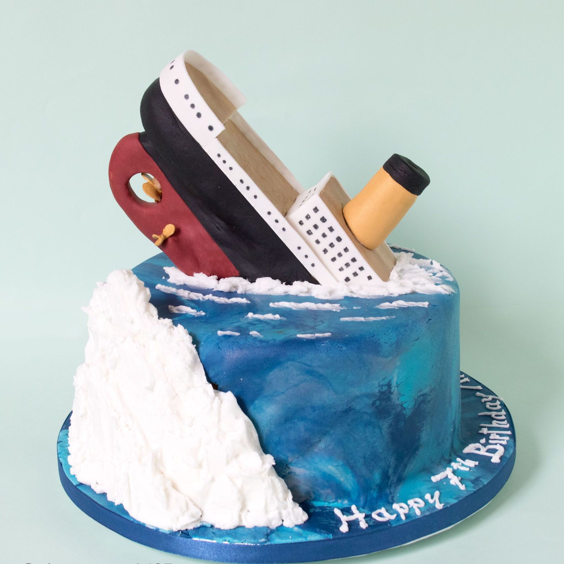 Titanic Ship Sea Cake