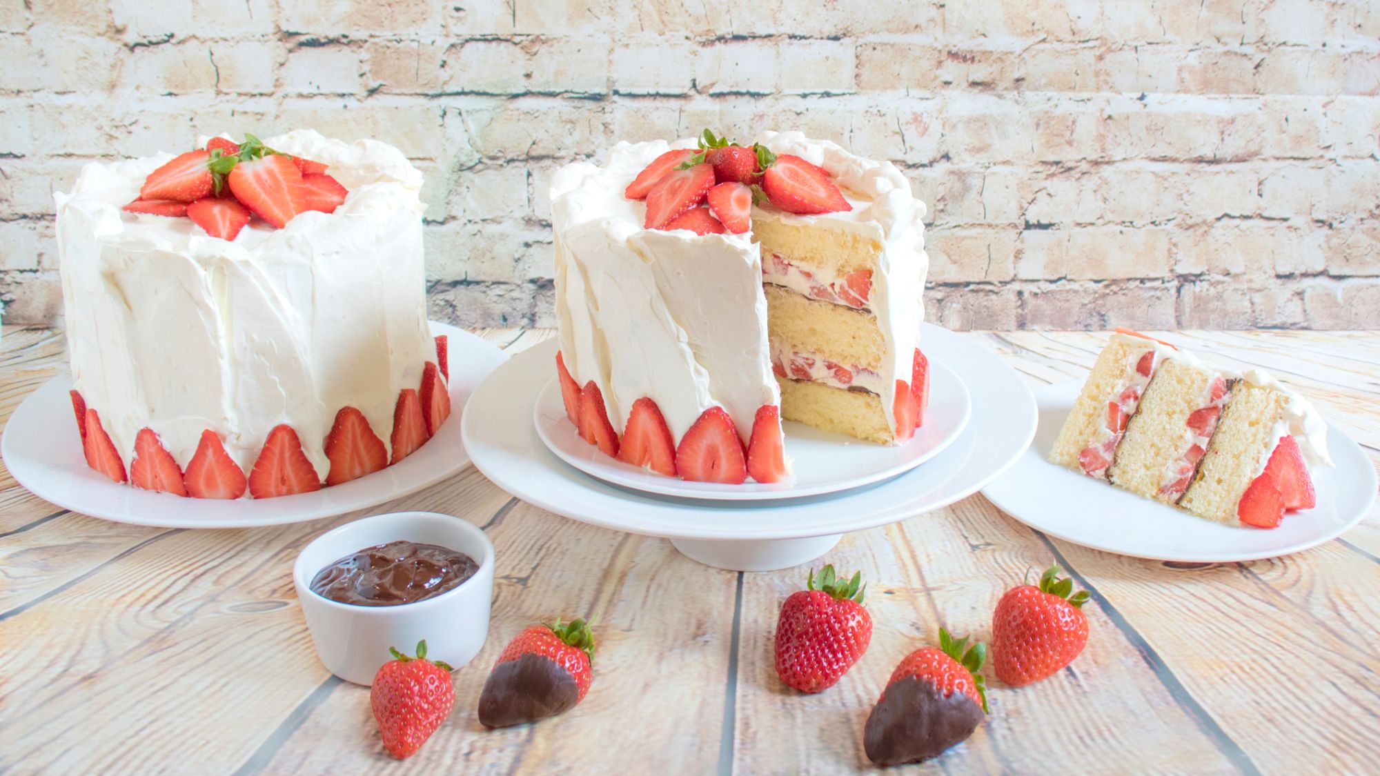 Strawberry and Cream Cake