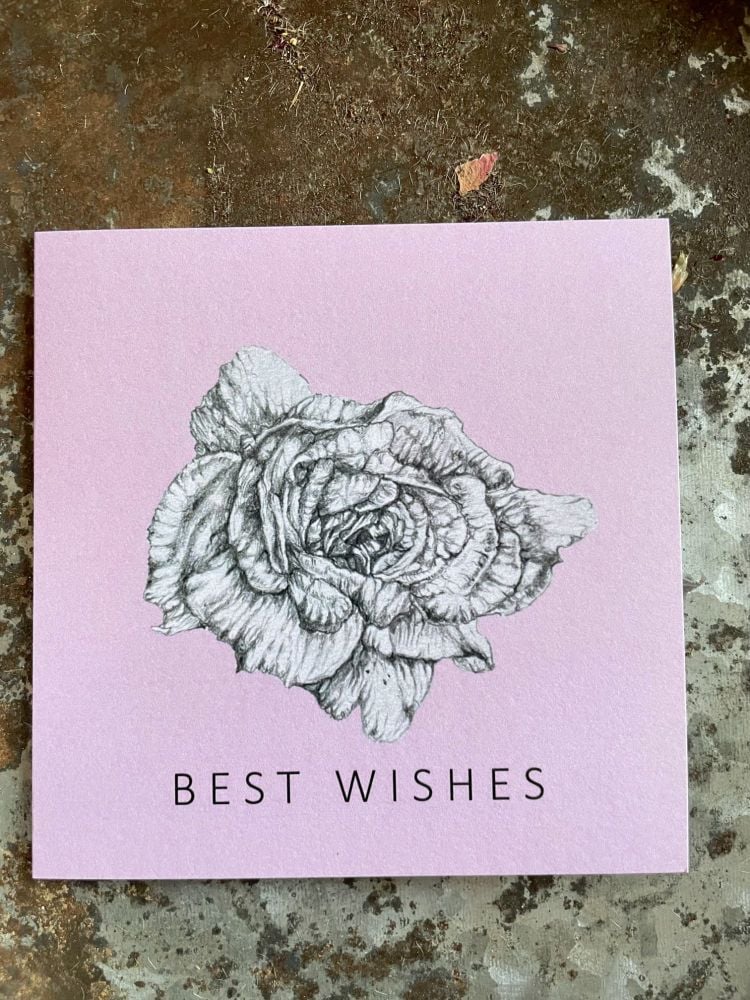 'BEST WISHES' ROSE SCENTED GREETING CARD