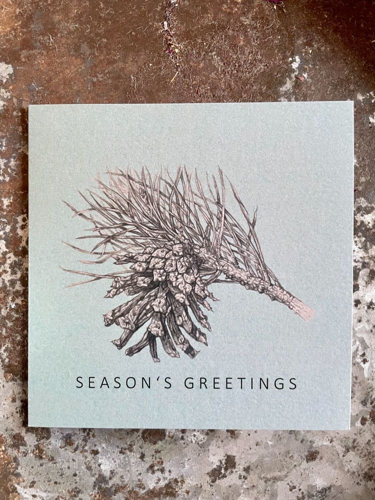 'SEASON'S GREETINGS' SCENTED PINE GREETING CARD