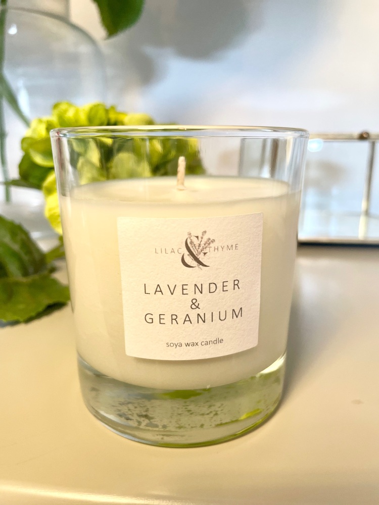 Lavender & Geranium Aromatherapy Candle 30cl