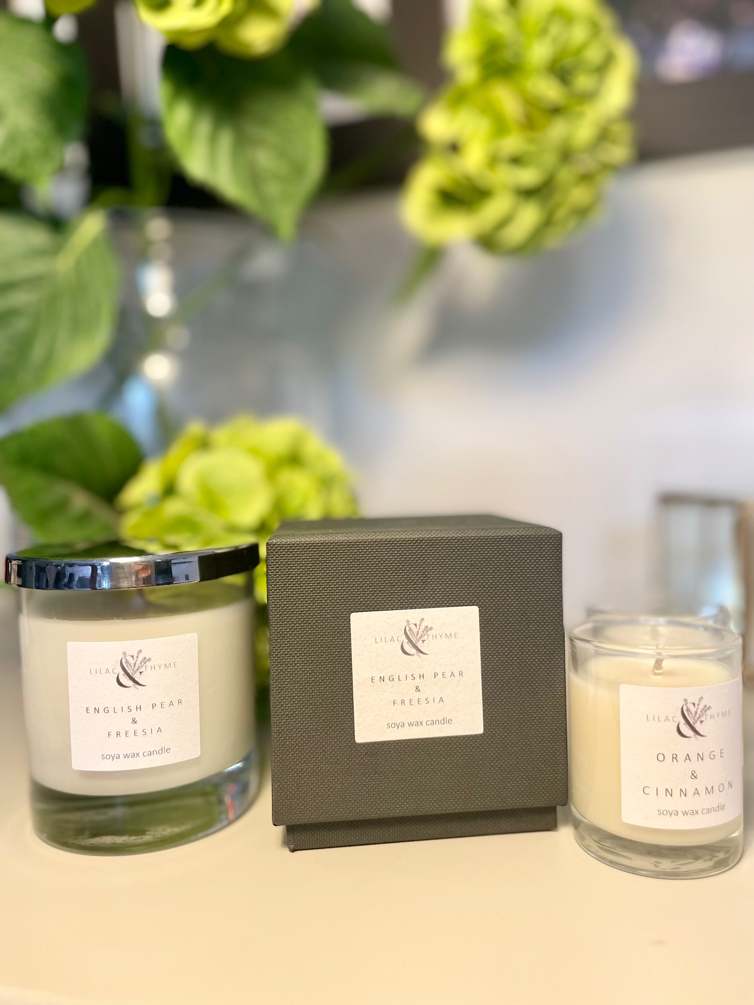 Lilac and Thyme, the home of beautiful hand-crafted candles, artisan  perfume and skincare. We use only our own original formulations,  manufacturing all products in small quality-controlled batches from our  Northumbrian farmhouse studio.