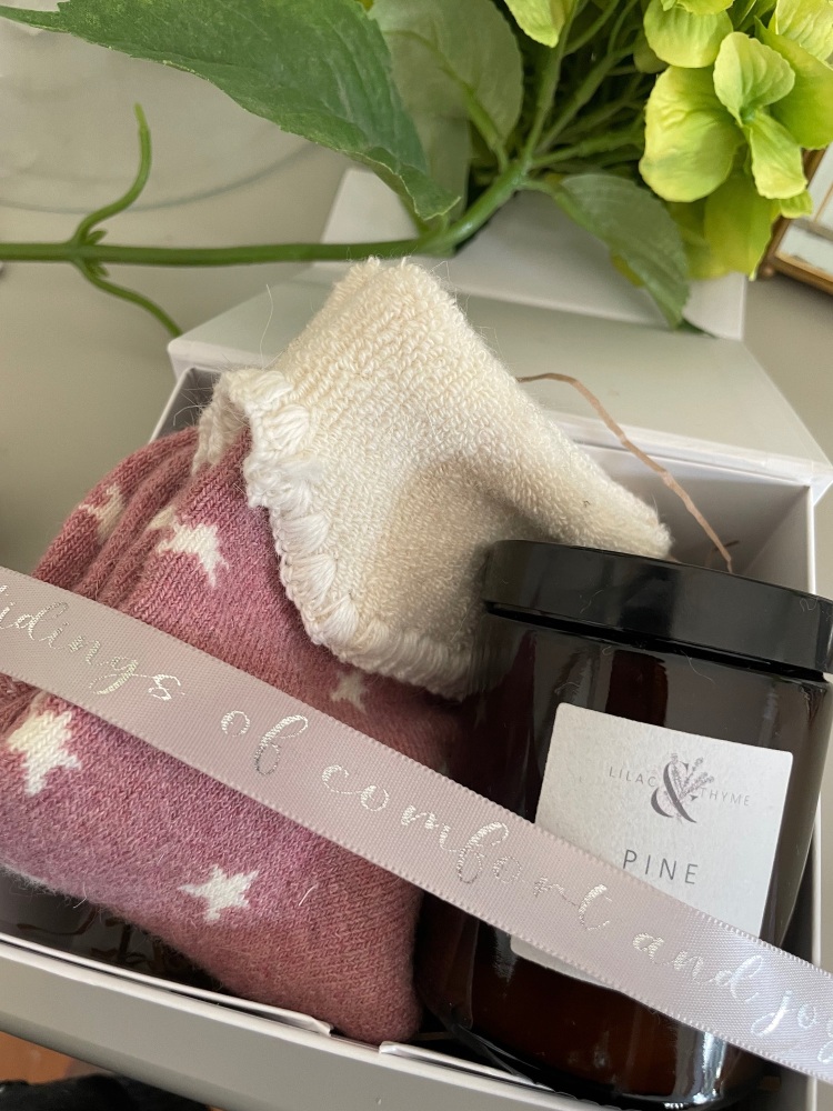Comfort & Joy Candle and Socks Gift Set