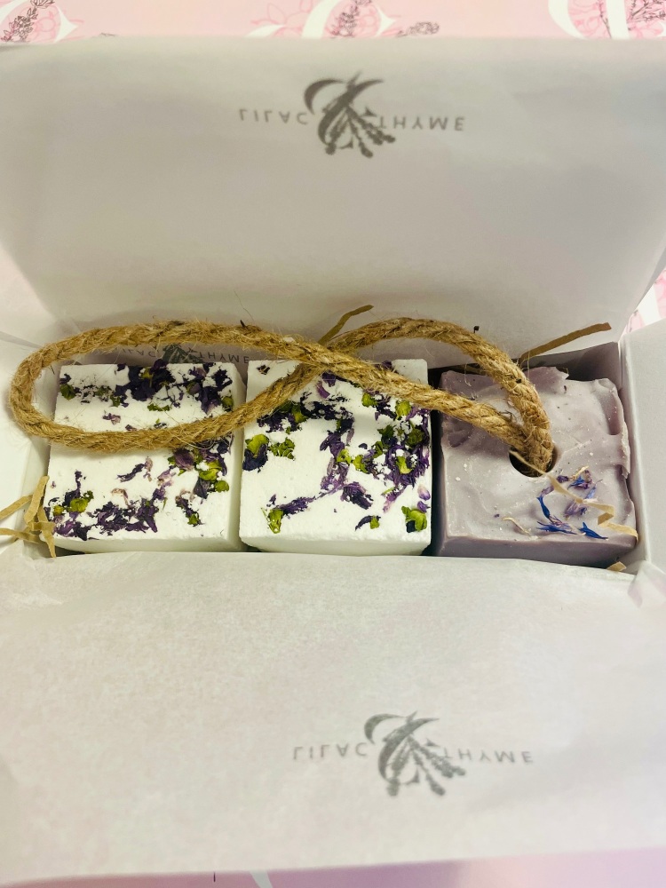 Lavender Soap on a Rope and Shower Steamers