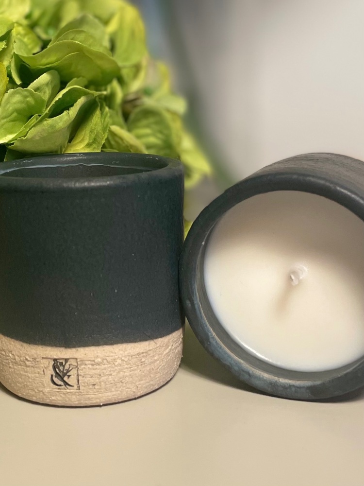 Hand Thrown Stoneware Potted Candles