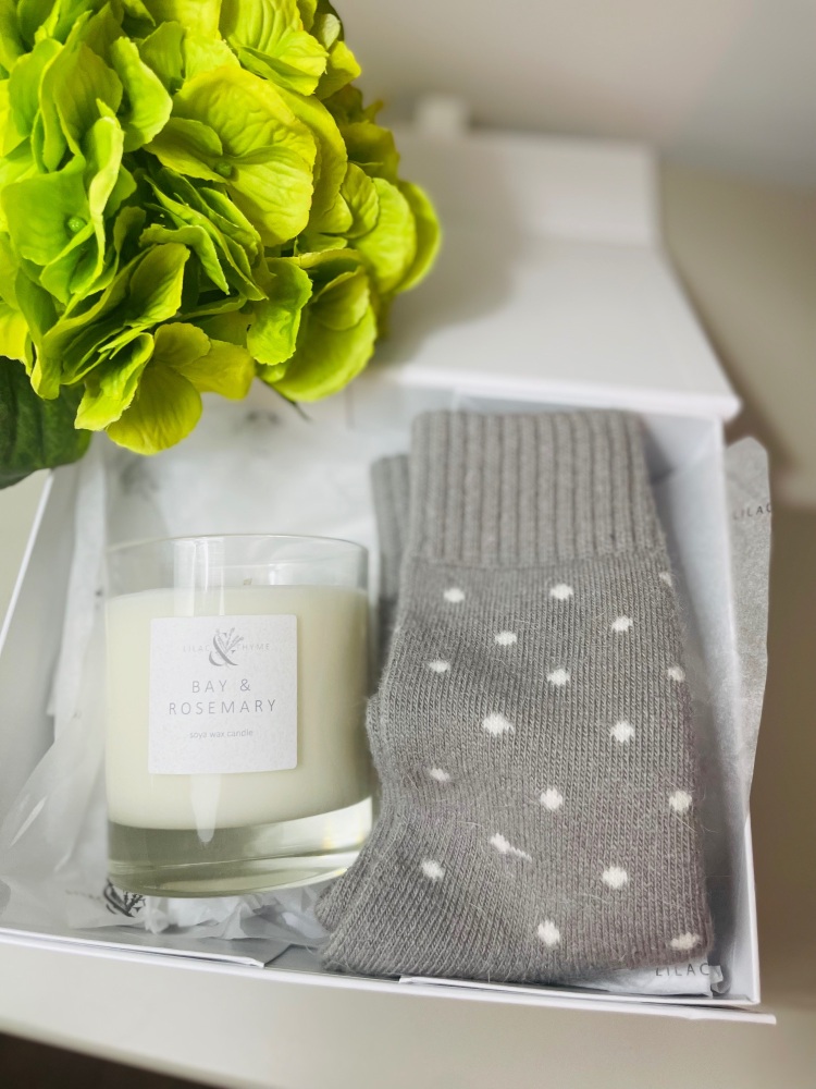 Candle and Cozy Socks Gift Set