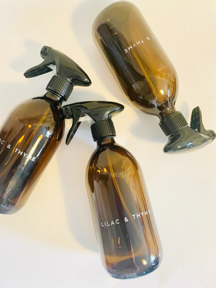 Amber Glass Bottle & Spray 500ml