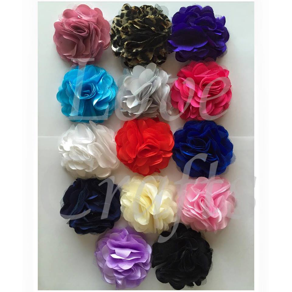 8cm Satin Tulle Flower