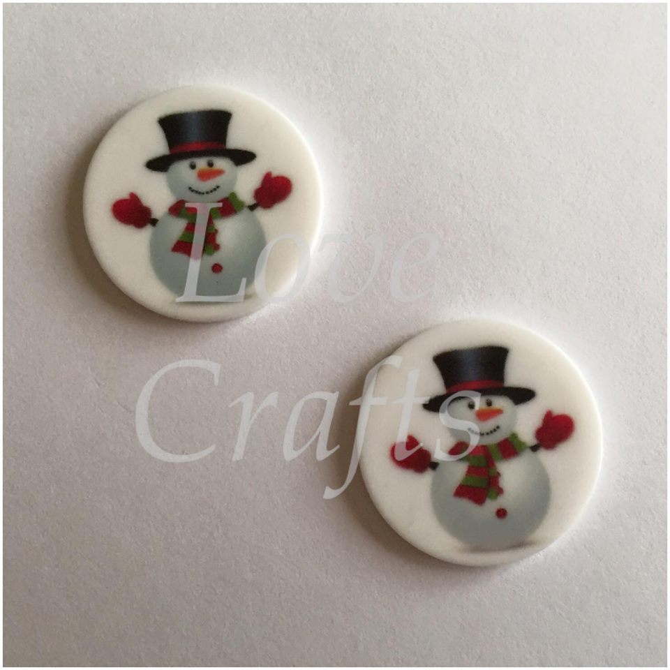 Snowman Circle Laser Cut Resin