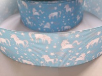 2" Blue Unicorn Grosgrain Ribbon