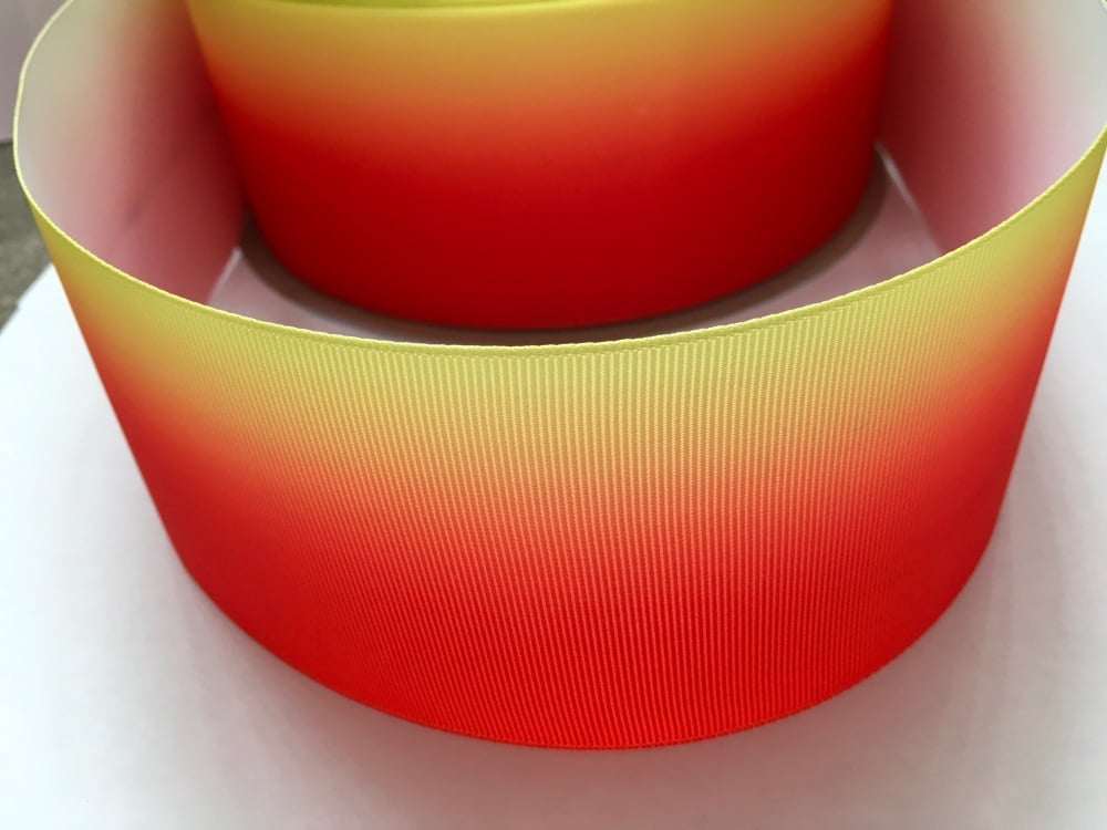 Red/Yellow Ombre Grosgrain Ribbon