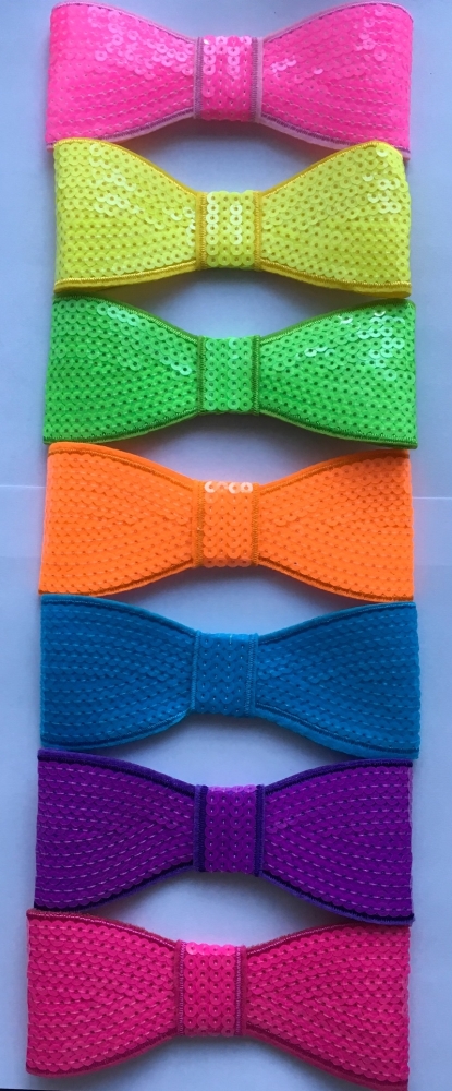 Large Neon Sequin Bow