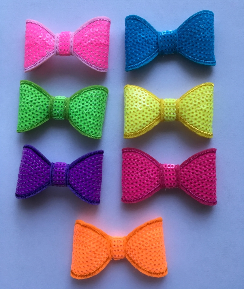 Medium Neon Sequin Bow without Tail