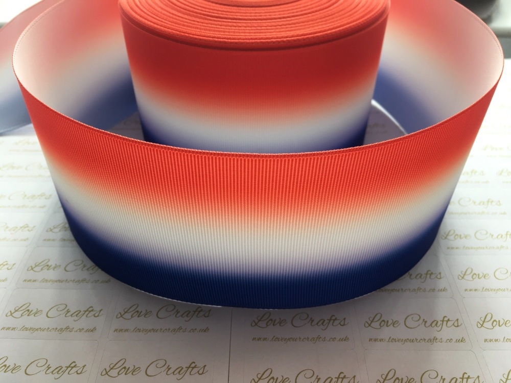 Red/White/Blue Ombre Grosgrain Ribbon