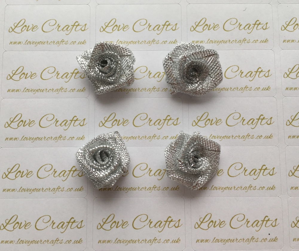 4x Silver Roses