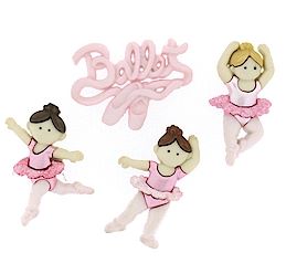 Dress It Up Buttons: Little Ballerinas