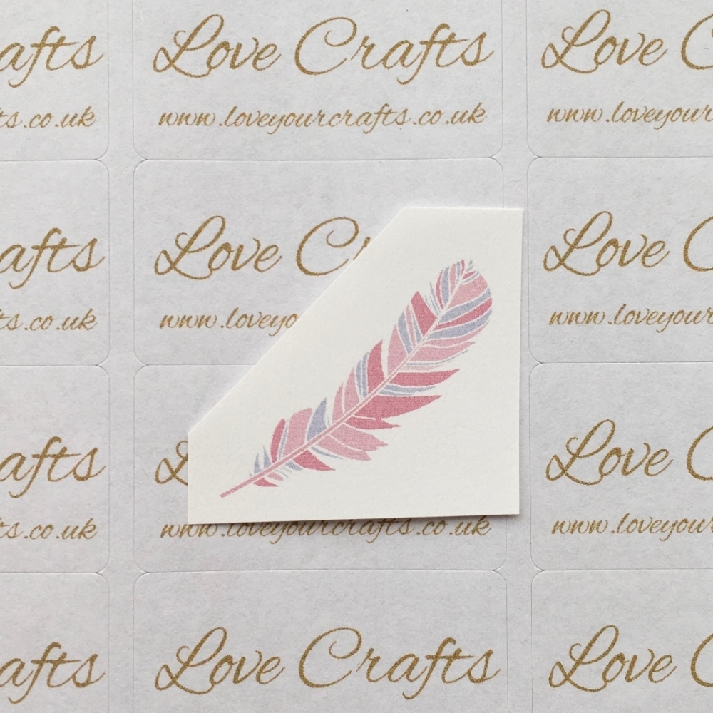 LC Ribbon Transfer - Pink Feather