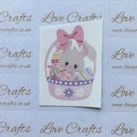 LC Ribbon Transfer - Easter Bunny Pink Bow