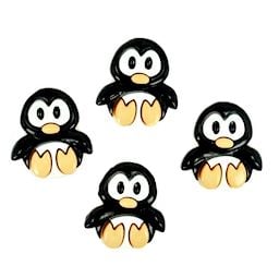 Dress It Up Buttons: Playful Penguins