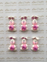 Easter Bunny Purple Bow Clay