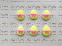 Easter Egg Yellow with Pink Bow Clay
