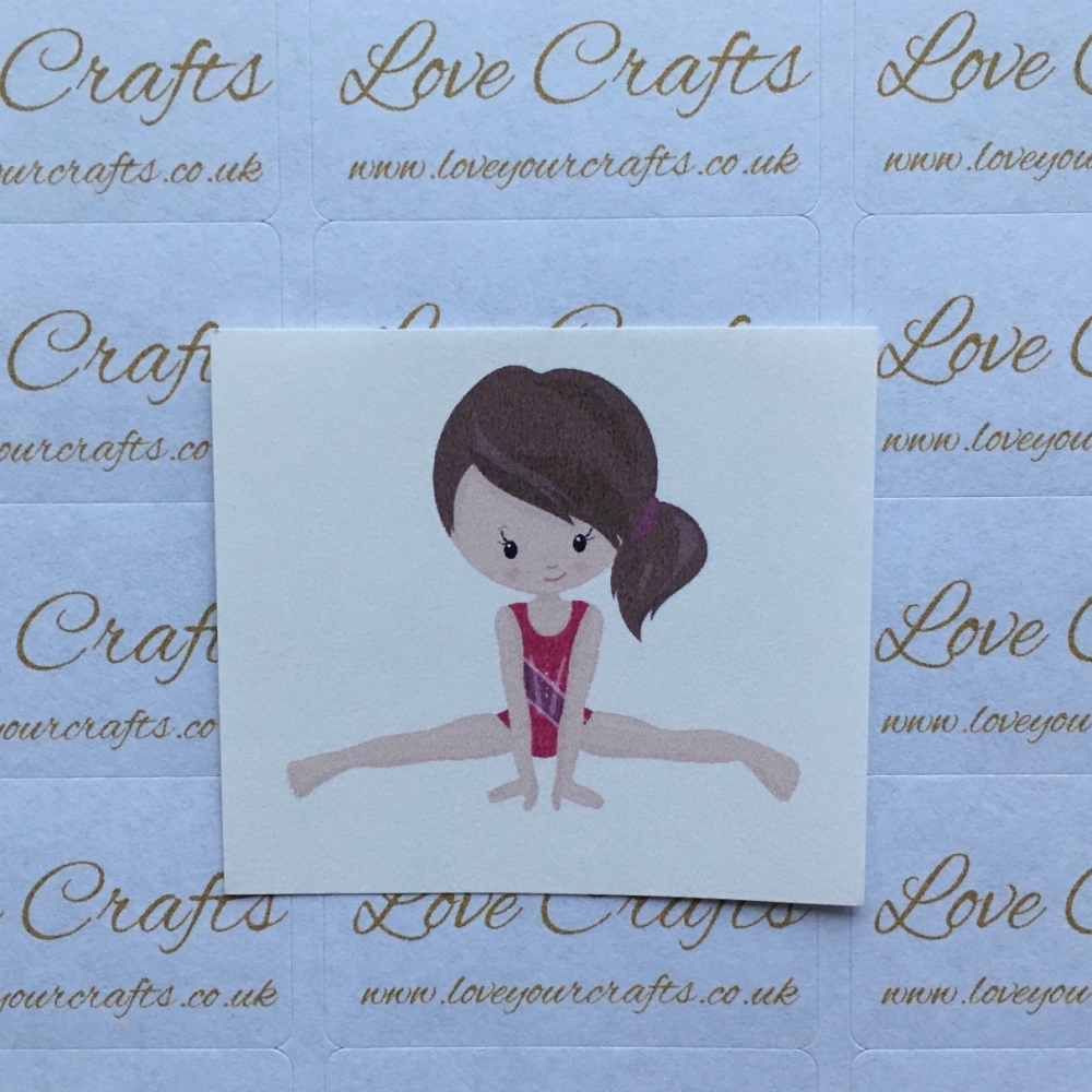 LC Ribbon Transfer - Brown Hair Gymnast 1