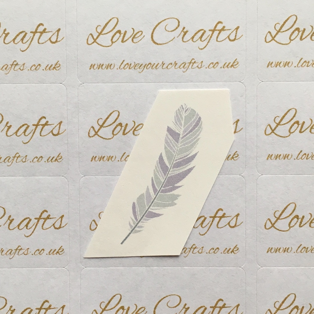 LC Ribbon Transfer - Blue Feather