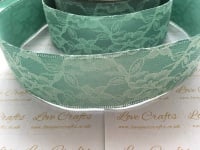 40mm Green Ribbon Backed Lace