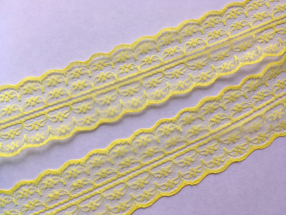 NEW 40mm Yellow Lace