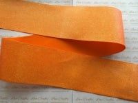 3" Orange Glitter Grosgrain Ribbon
