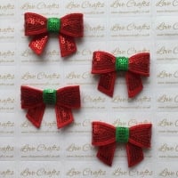 Red & Green Sequin Bow
