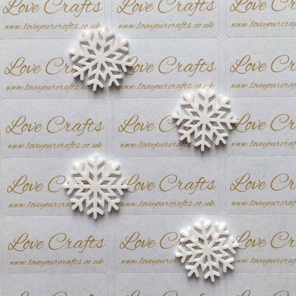 Set of 4 Snowflake Laser Cut Resins