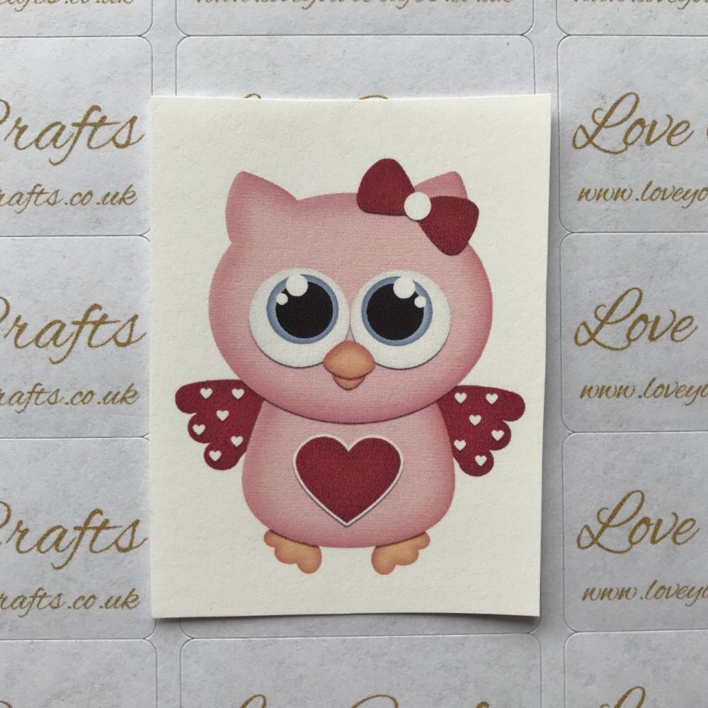 LC Ribbon Transfer - Loveheart Owl