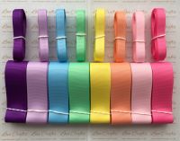 3/8" & 1" New Rainbow 2 Grosgrain Ribbon Bundle