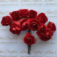 20mm Paper Flowers - Red