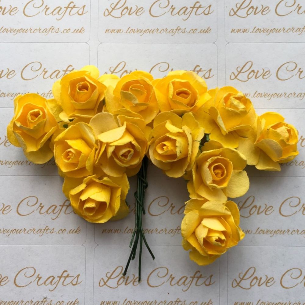 20mm Paper Flowers - Yellow