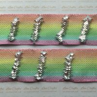3" Light Pastel Rainbow to Silver Sequin Change Ribbon