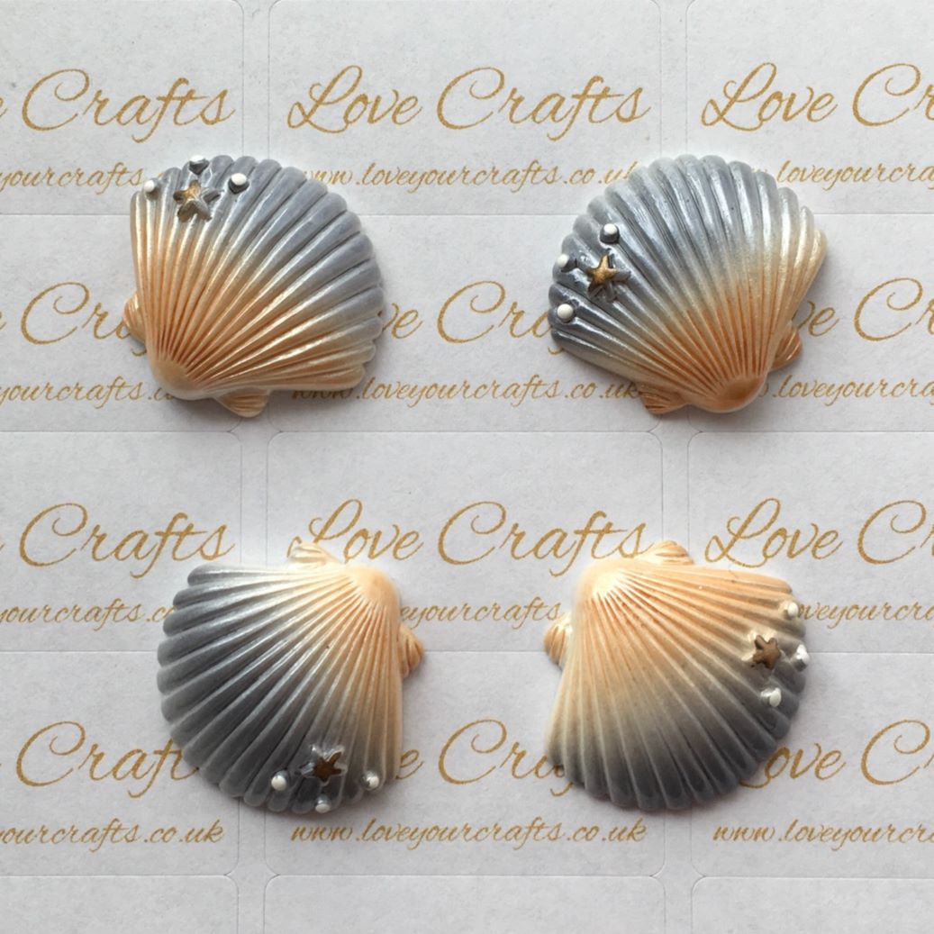 Gold & Silver Shell Resin