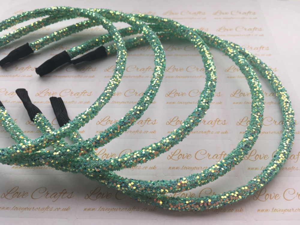 Aqua Glitter Headband