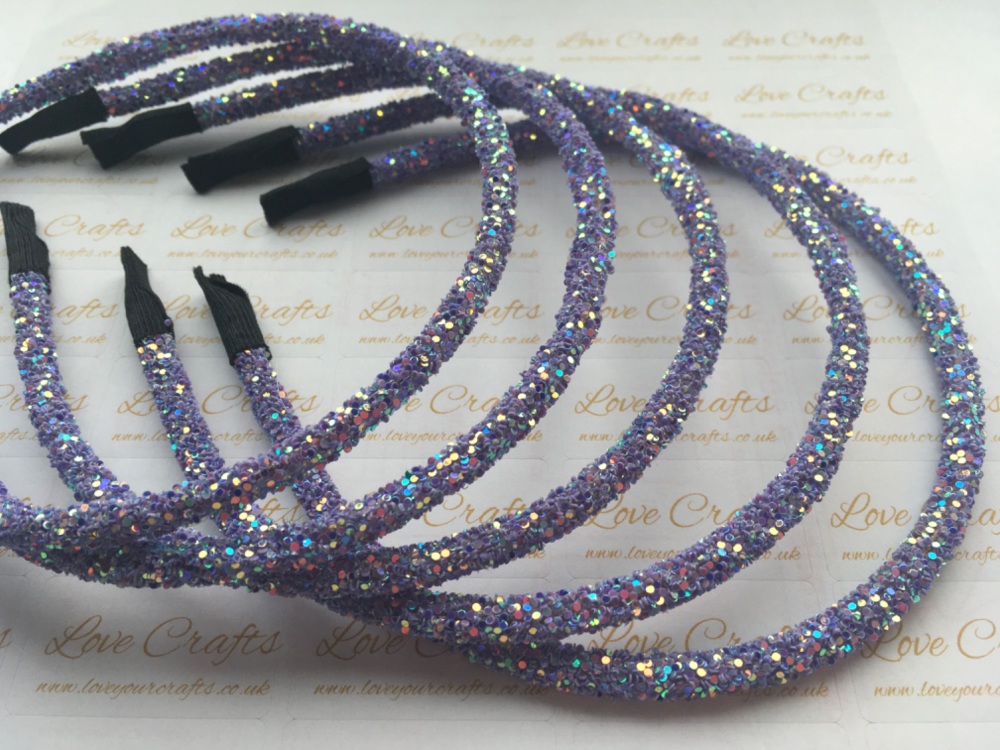 Lilac Glitter Headband