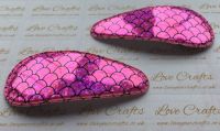Pair of Large Mermaid Scale Snap Clips - Pink
